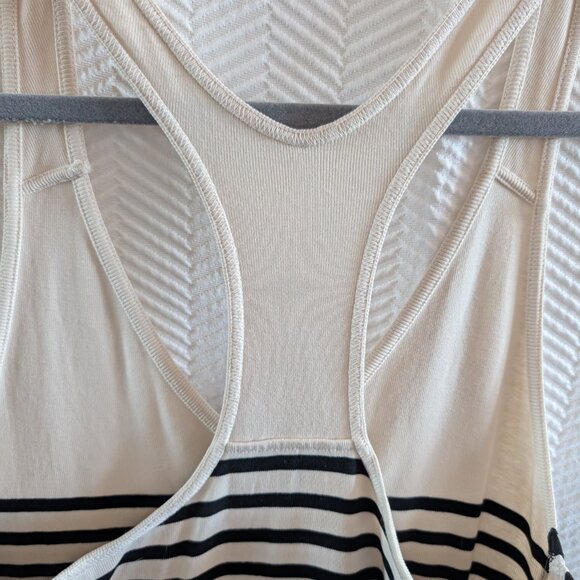 Rag & Bone Cream & Black Striped Knit Tank Dress 100% Cotton Small to Medium - Picture 11 of 13